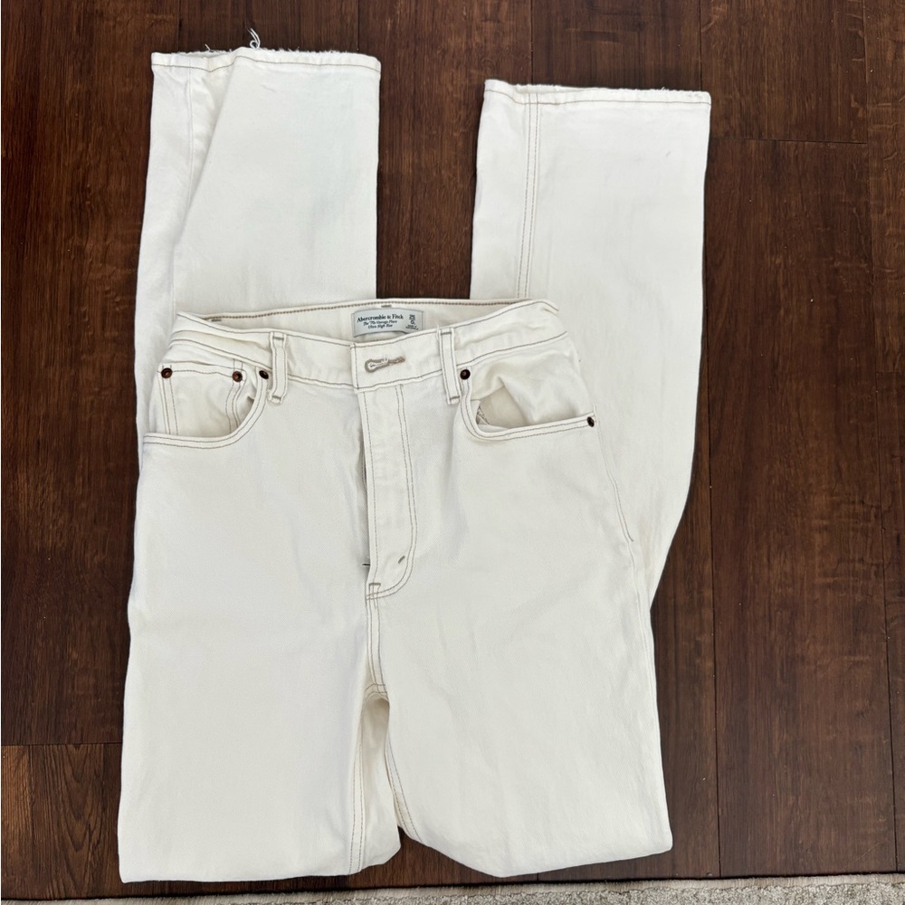 Abercrombie & Fitch Cream Jeans